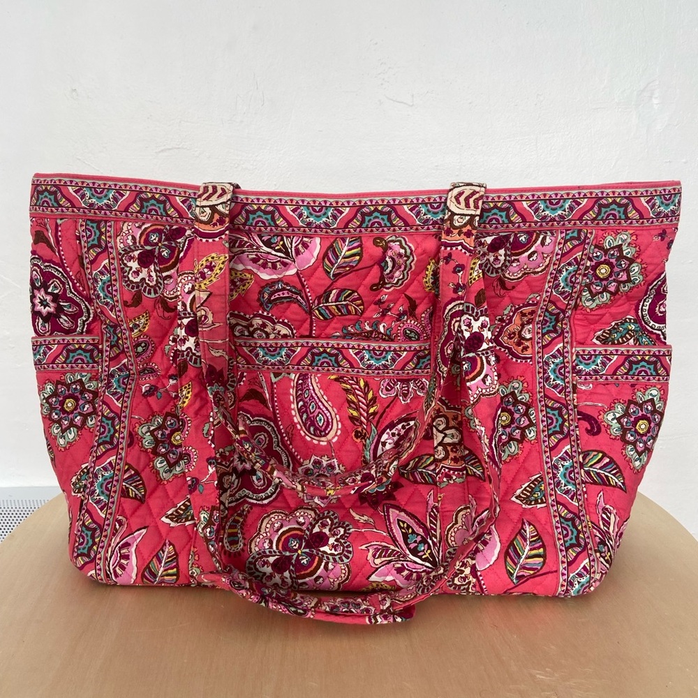 Vera Bradley Pink Paisley Quilted Tote